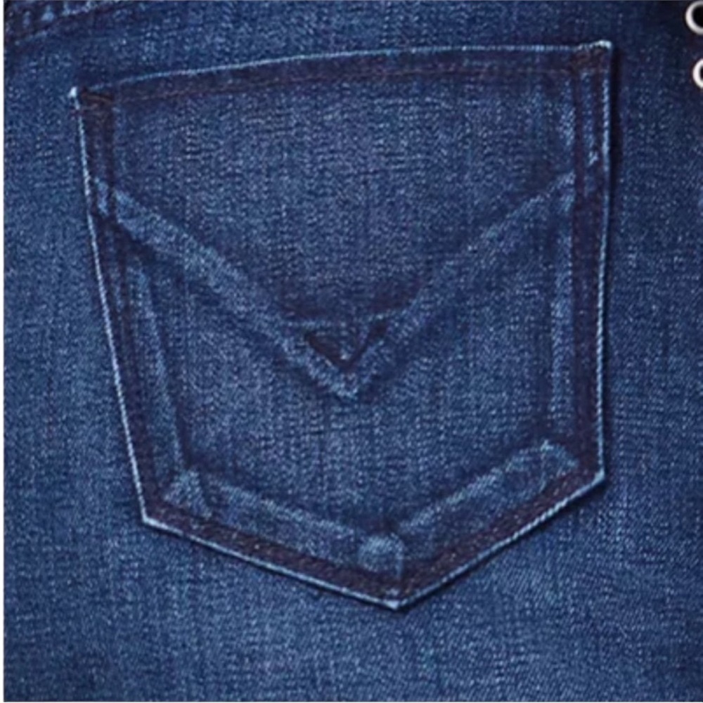 HUDSON Lulu Side Lace-up Jean Skirt w/ Distressed Hem in Deep Dark Blue Sz 28 - Picture 6 of 8